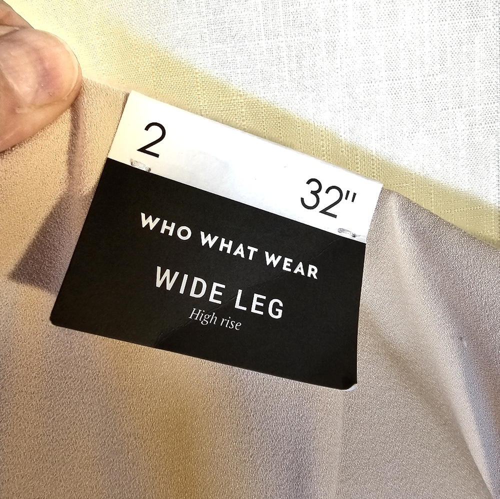 Nwt Who What Wear Sz 2 HR Wide Leg Pants - Picture 4 of 8